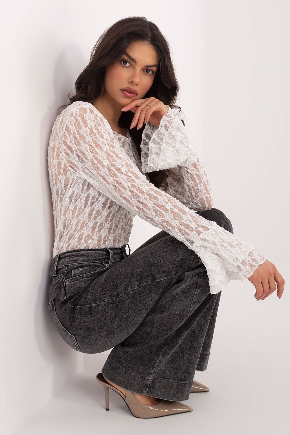  Kanten blouse model 222450 Italy Moda 