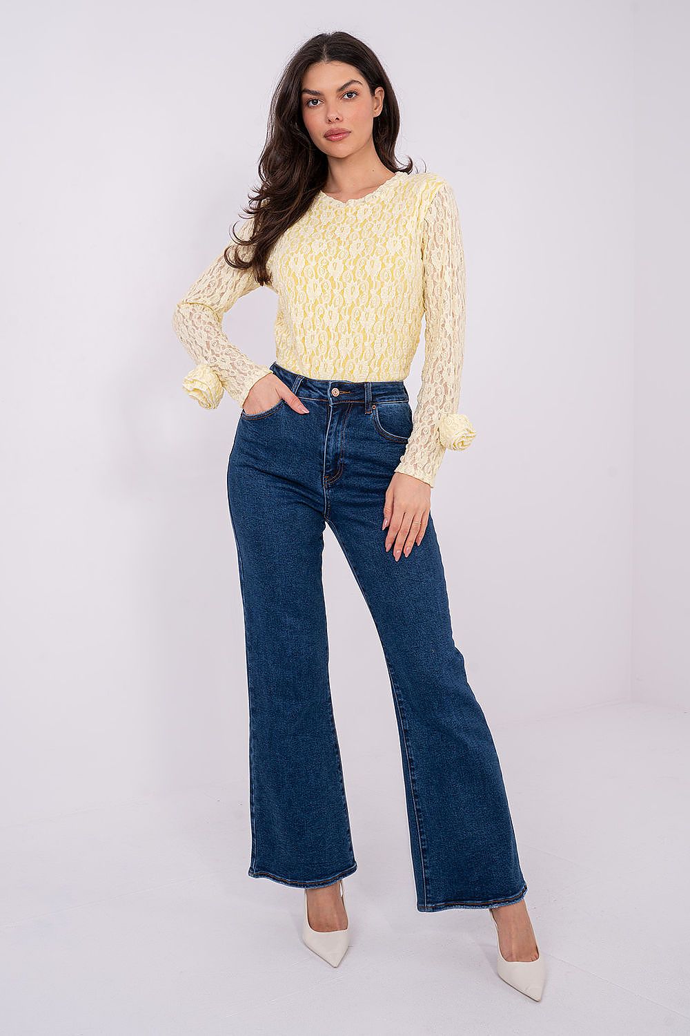 Kanten blouse model 222453 Italy Moda 