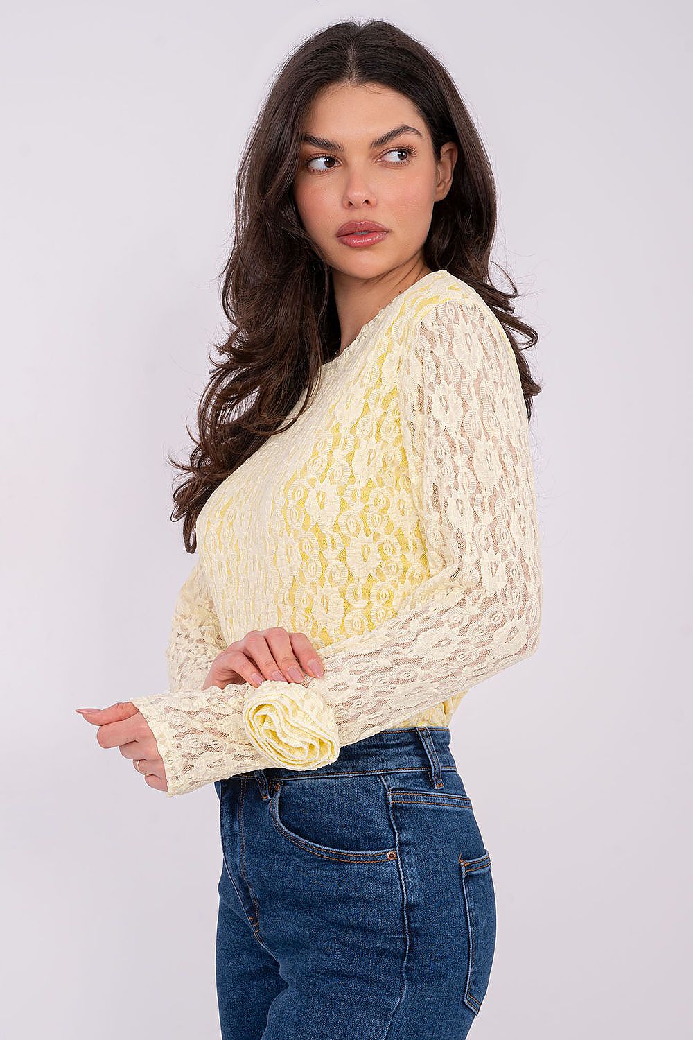  Kanten blouse model 222453 Italy Moda 