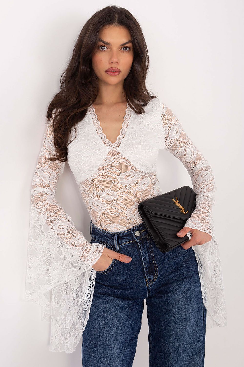  Kanten blouse model 222810 Factory Price 