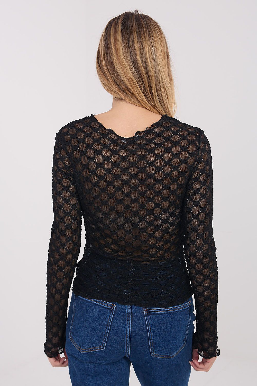  Kanten blouse model 223078 Factory Price 