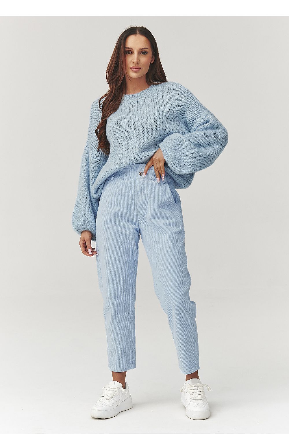  corduroy broek model 223244 Makadamia 