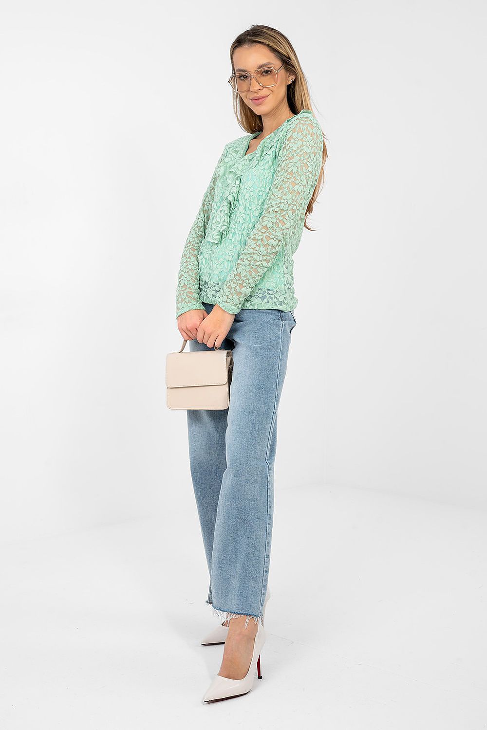  Kanten blouse model 223839 Rue Paris 