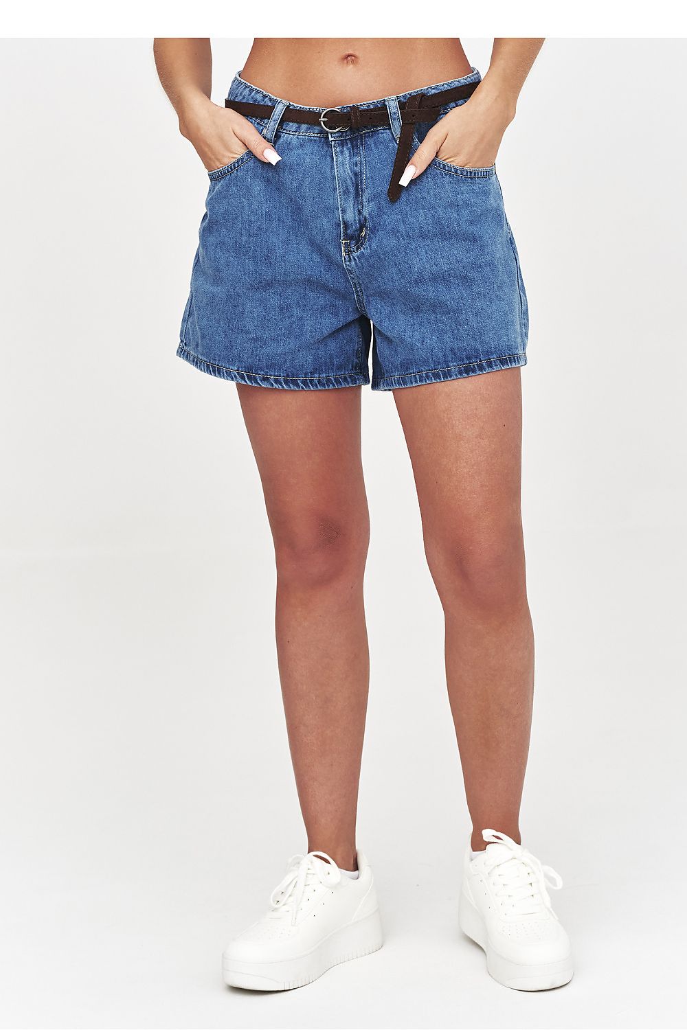  Jeans shorts model 228292 Makadamia 