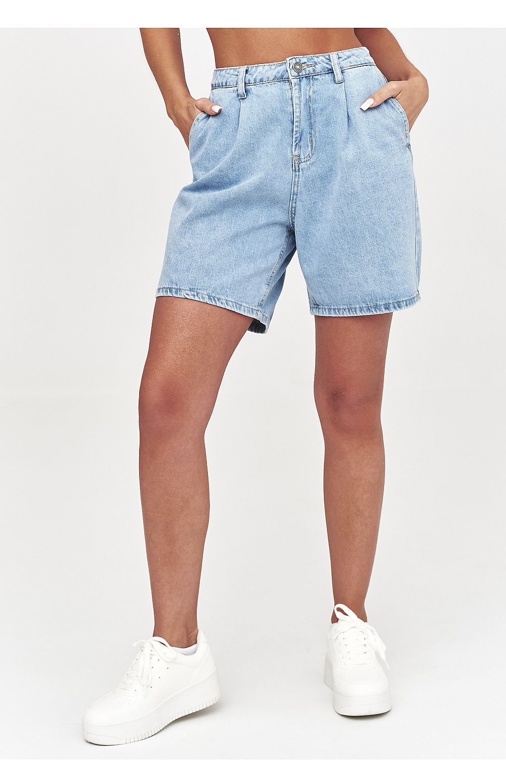  Jeans shorts model 228315 Makadamia 