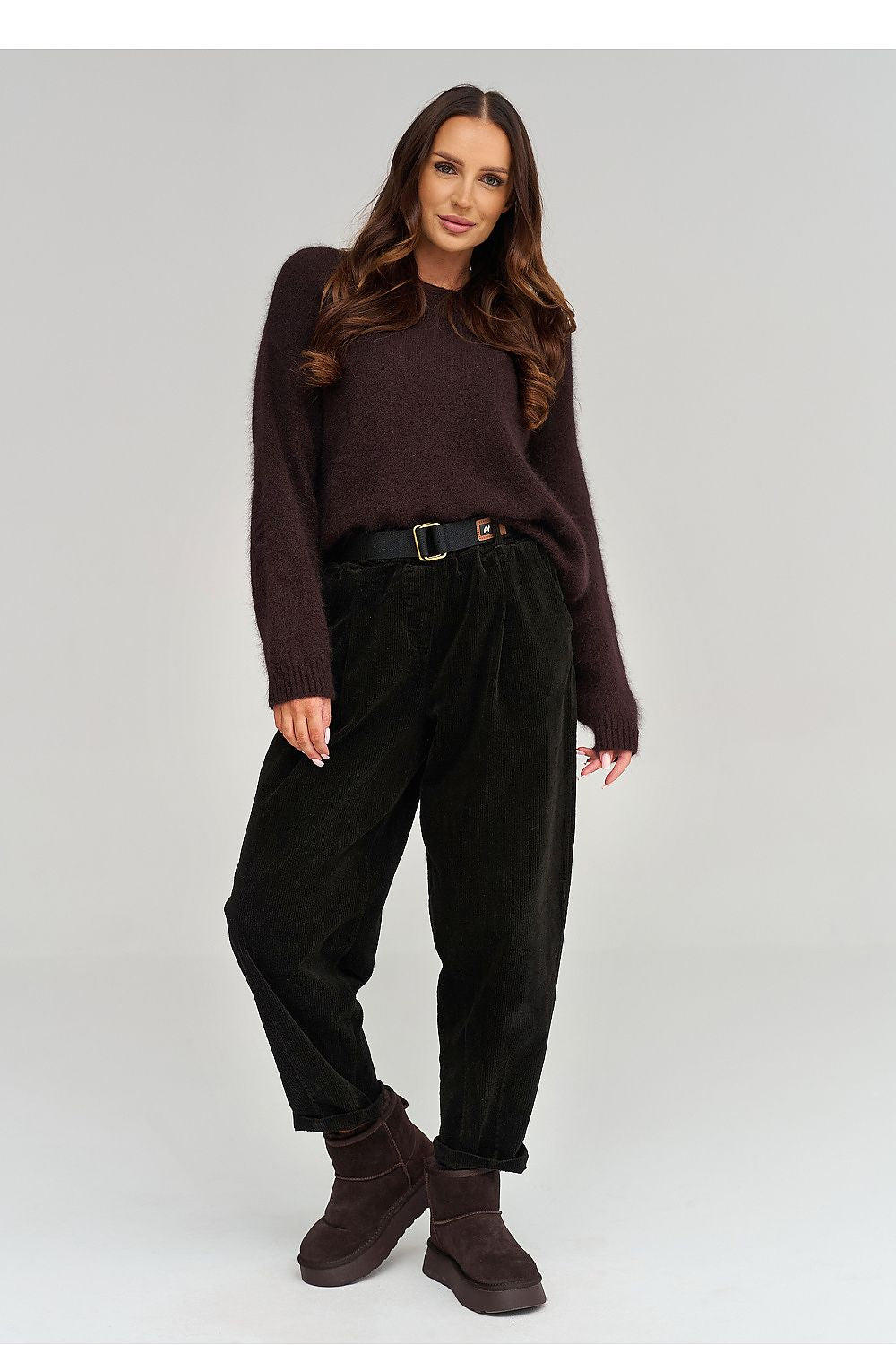  corduroy broek model 232017 Makadamia 